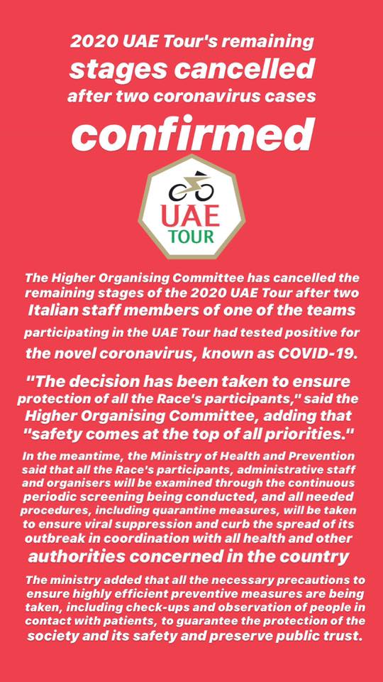 UAE Tour cancellation